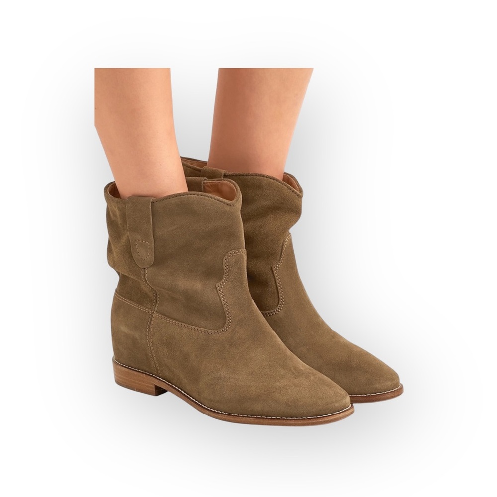 Isabel Marant 𖤐 Alessandra Ambrosio’s Crisi Slouchy Suede Boot 𖤐 Taupe 𖤐 36 - Picture 1 of 17